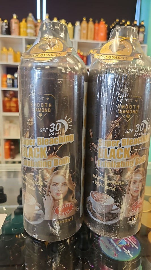 Smooth diamond super bleaching black exfoliating bath lotion 1000ml 1pc
