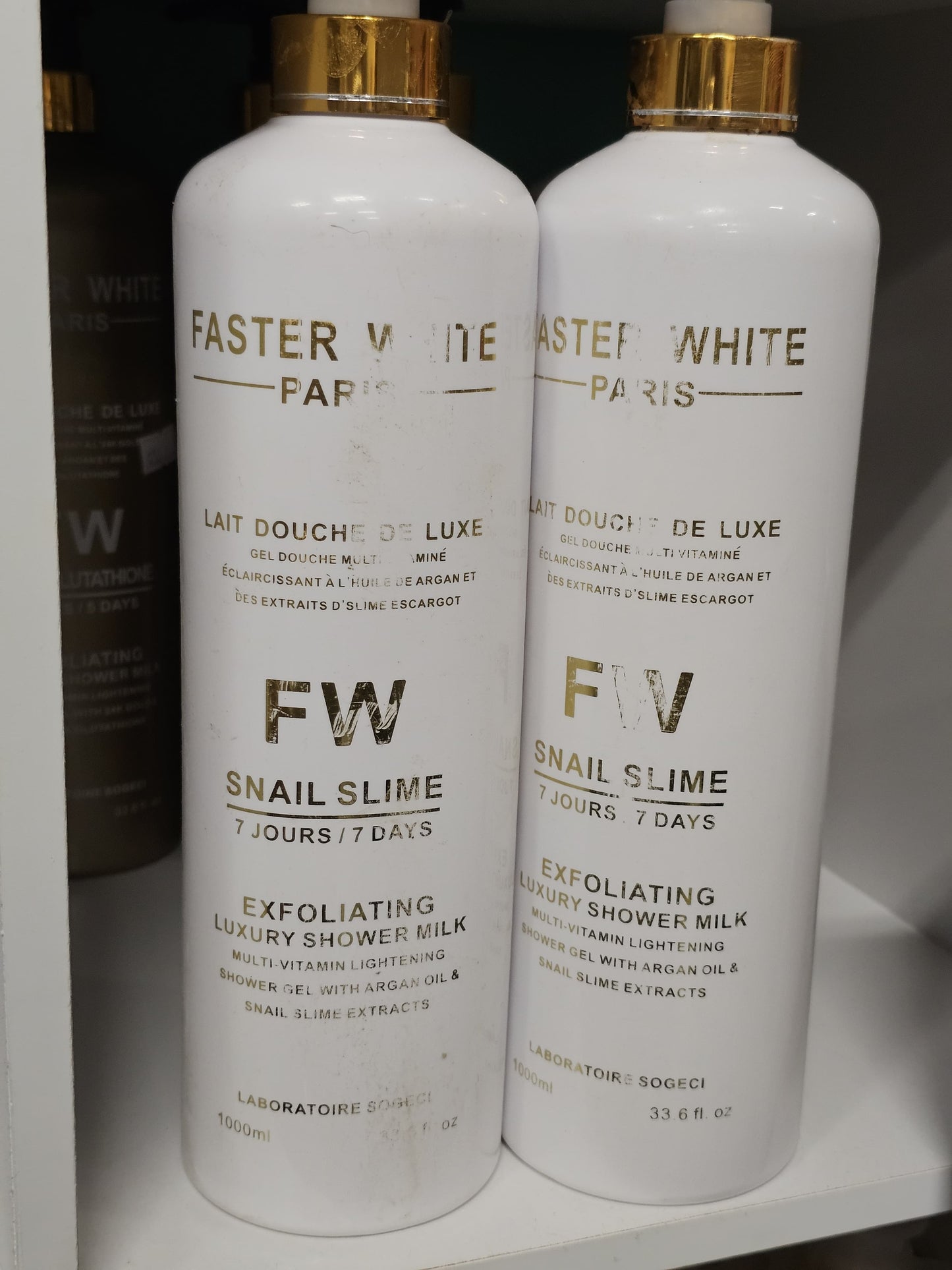 Faster White Paris Snail Slime Shower Milk