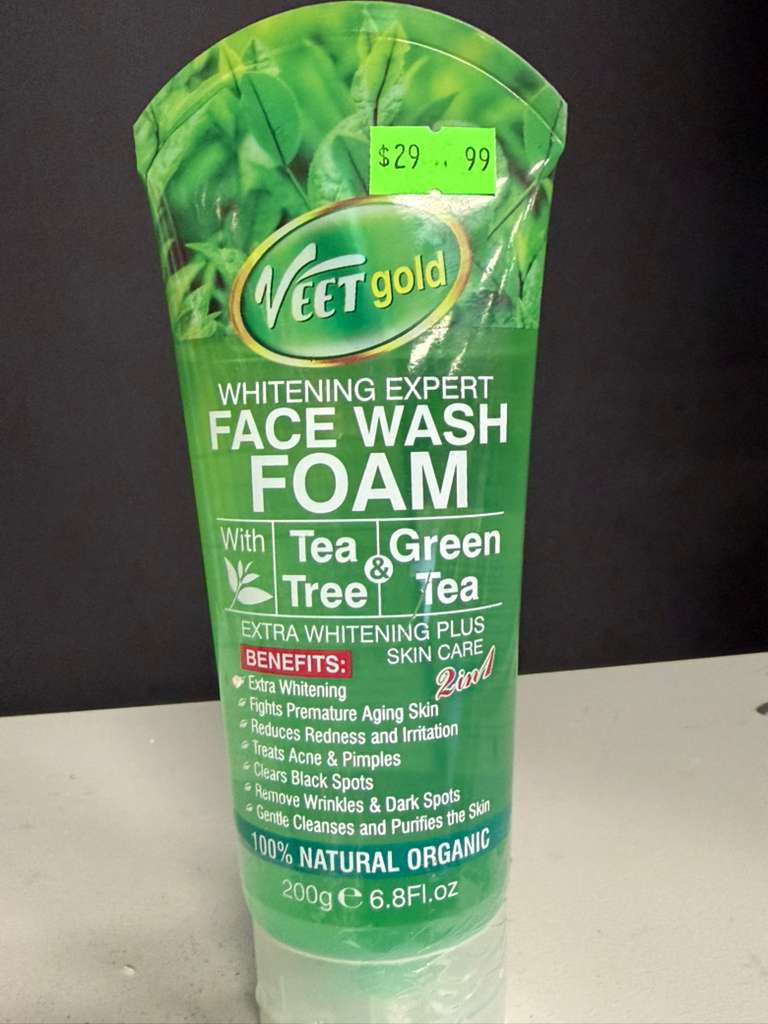 VEETgold Whitening Expert Face Wash Foam Tea tree & Green TEA