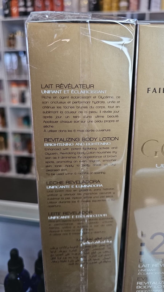 Fair & white gold 2 revitalizing body lotion 1pc