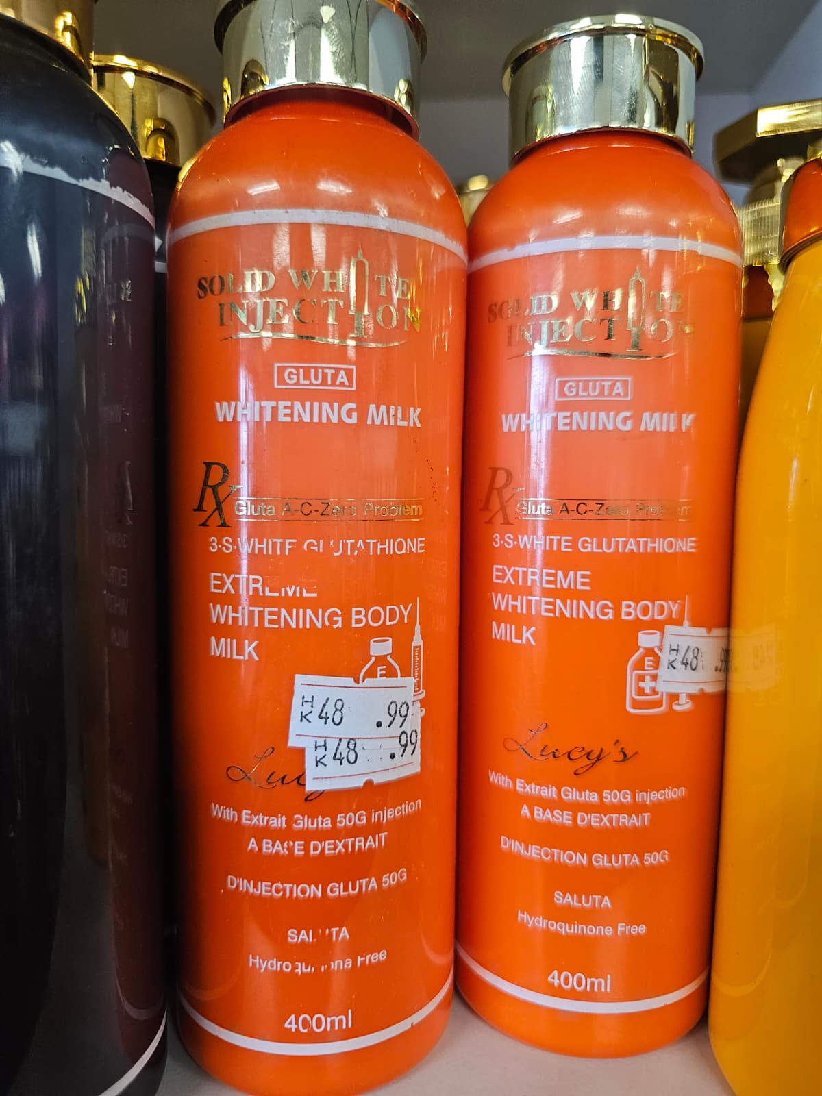 Solid white injection gluta whitening milk 400ml