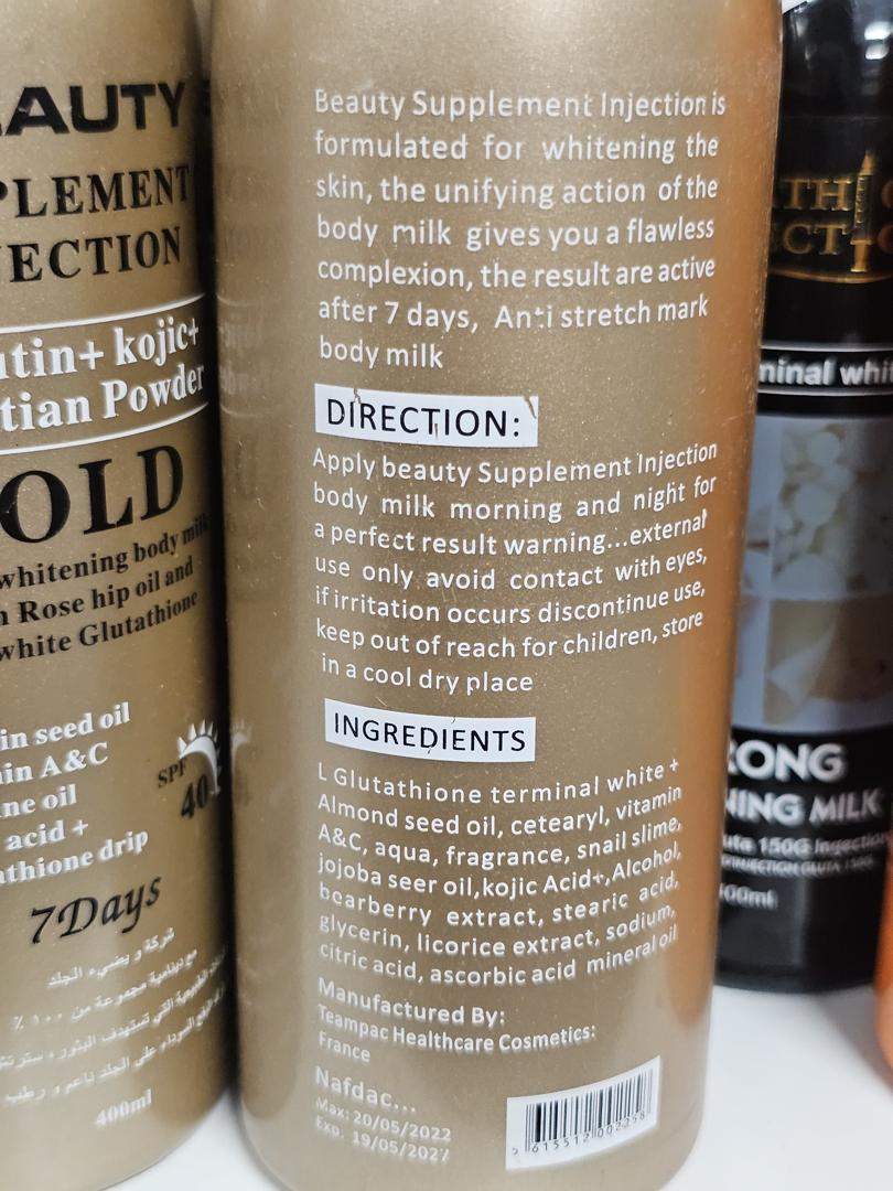 Beauty supplement injection gold lotion 400ml