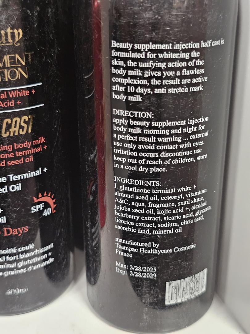 Beauty supplement injection half cast lotion 400ml