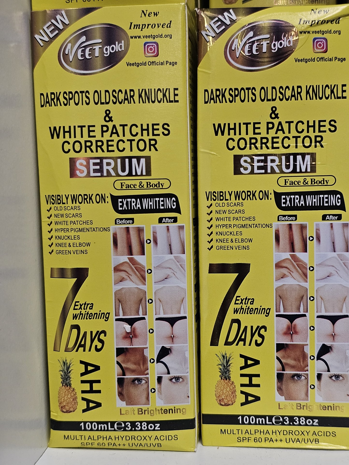 veet gold dark spots old scar knuckle & white patches corrector serum