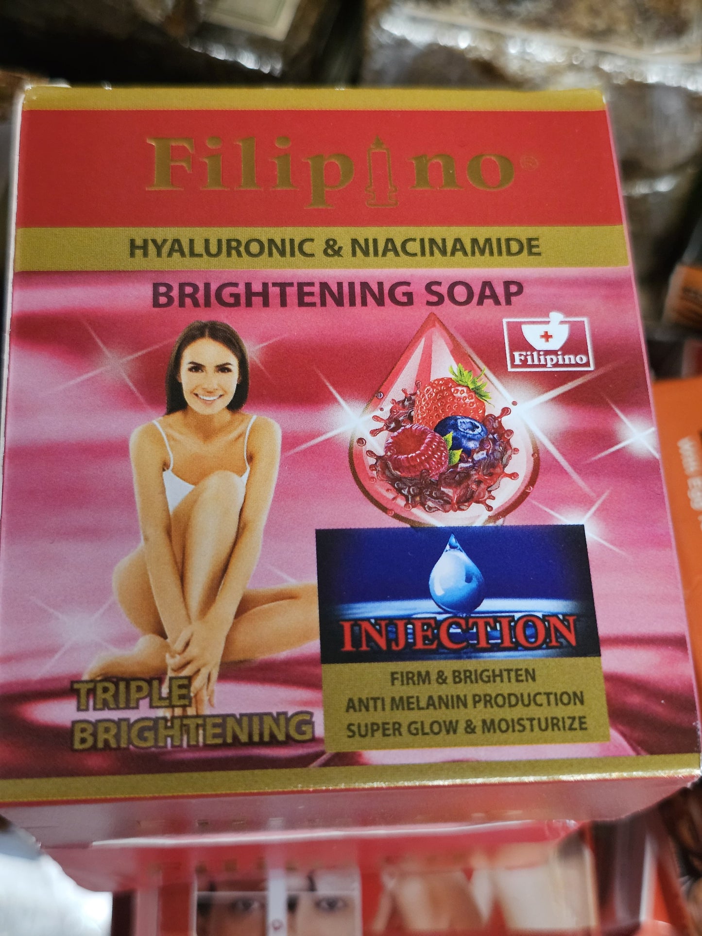 Filipino hyaluronic & niacinamide brightening soap x2