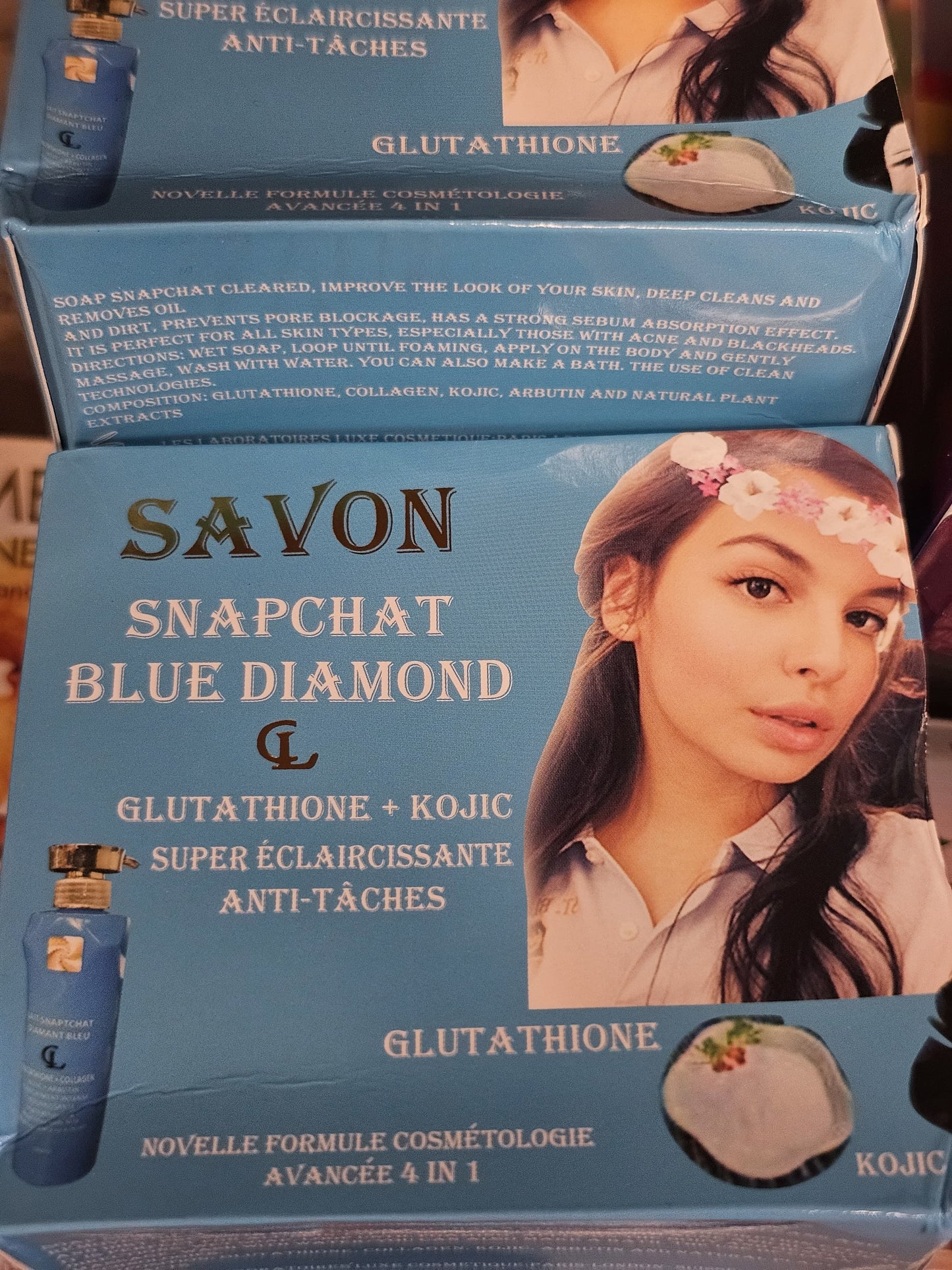 Snapchat blue diamond lightening soap x2