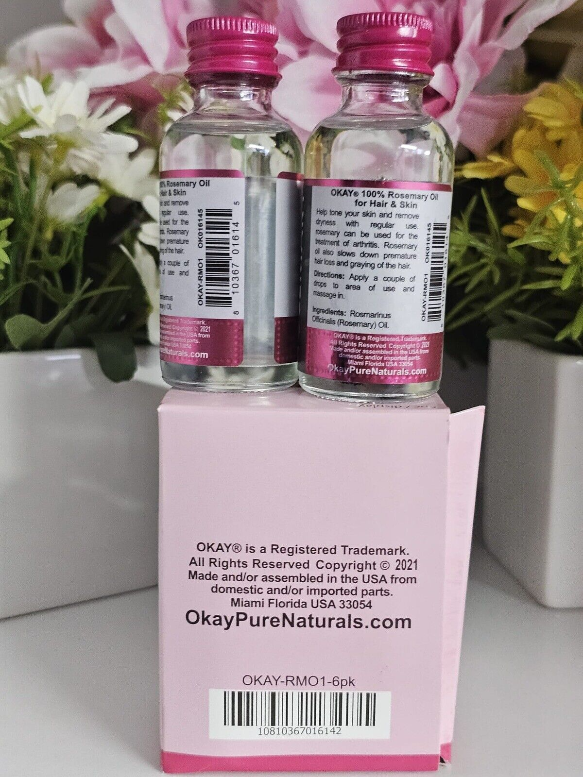 Okay 100% Pure Rosemary Essential Oil ( 6pack )
