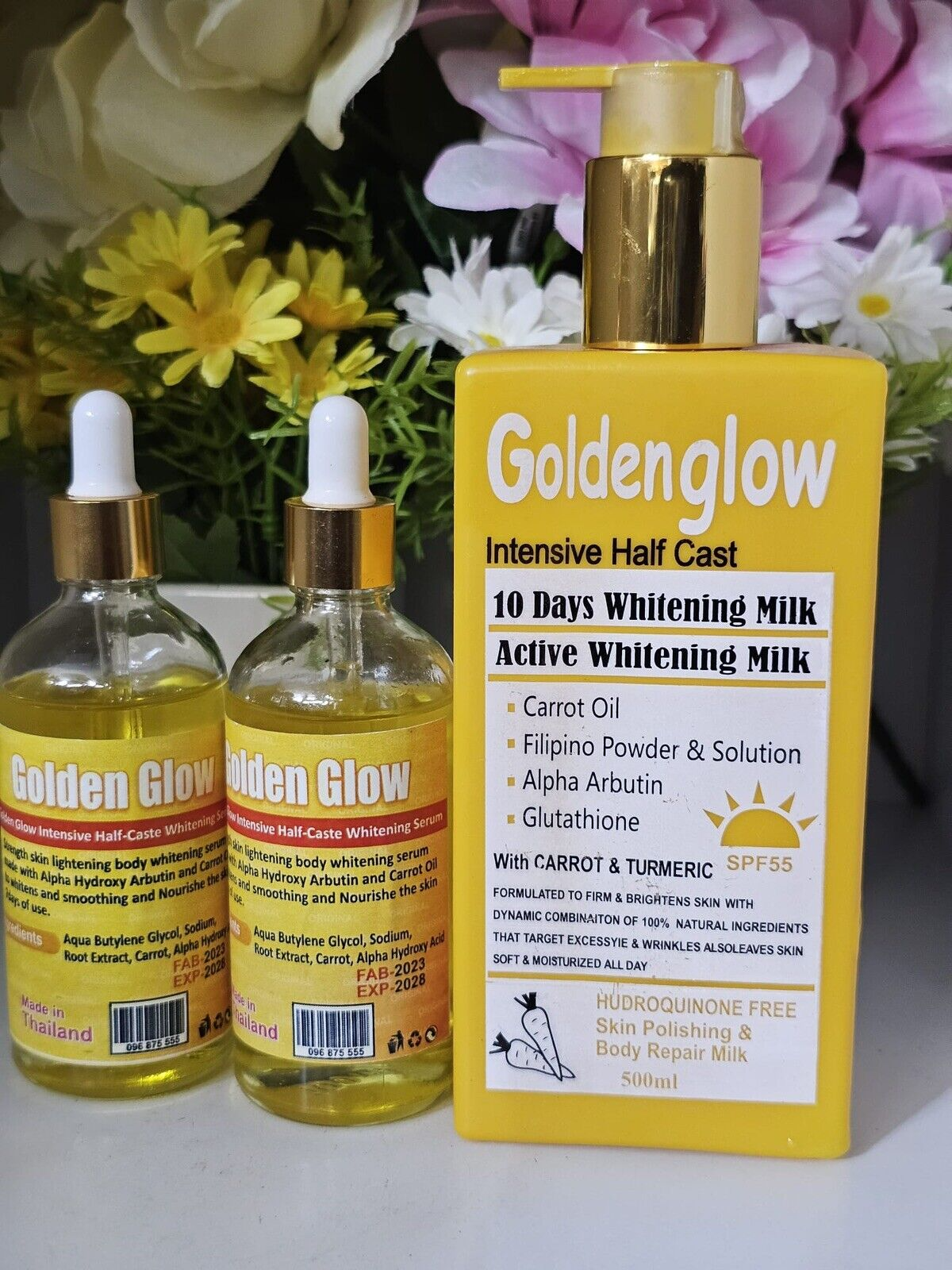 Golden Glow Body Milk 500ml + 2 Serum
