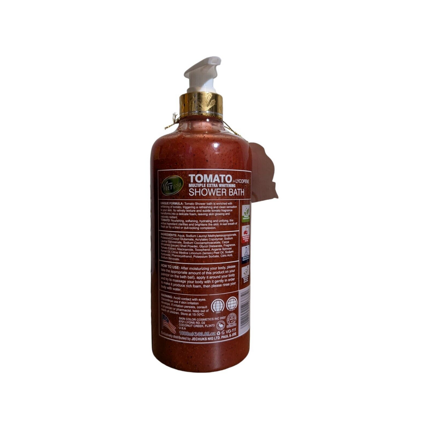 Veet Gold Tomato + Lycopene Multiple extra whitening & glow Shower Bath spf 30