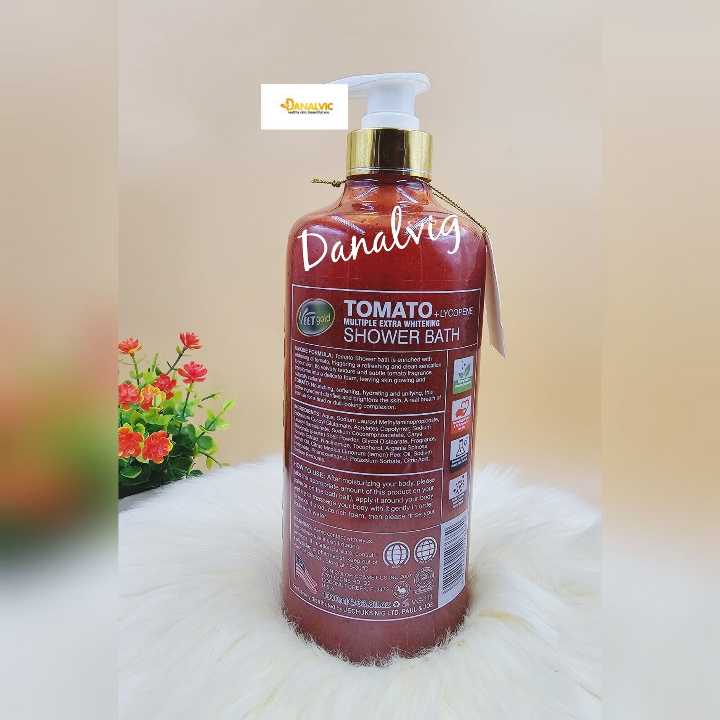 Veet Gold Tomato + Lycopene Multiple extra whitening & glow Shower Bath spf 30