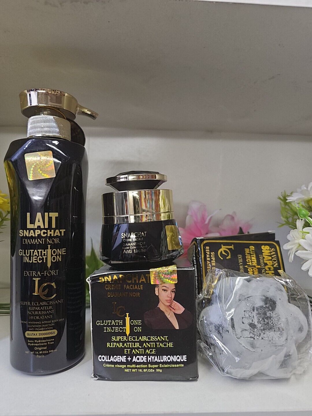 Lait snapchat Black Diamant Lotion Whitenizer Body Lotion,face Cream and Soap