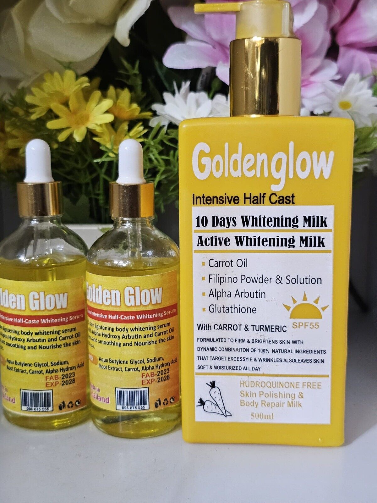 Golden Glow Body Milk 500ml + 2 Serum