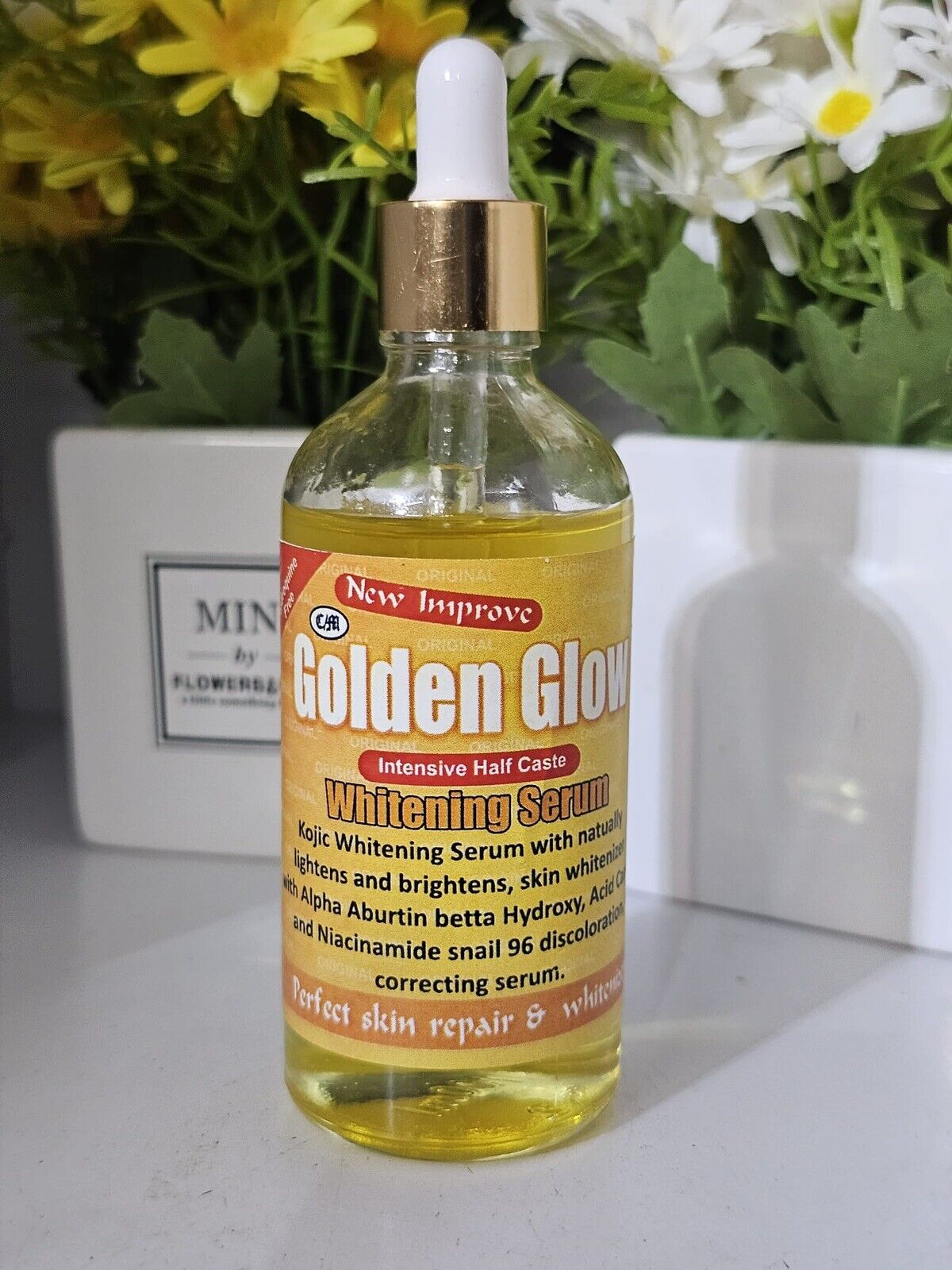 3 In 1 Set Golden Glow Body Milk 500ml, Face Cream + Serum