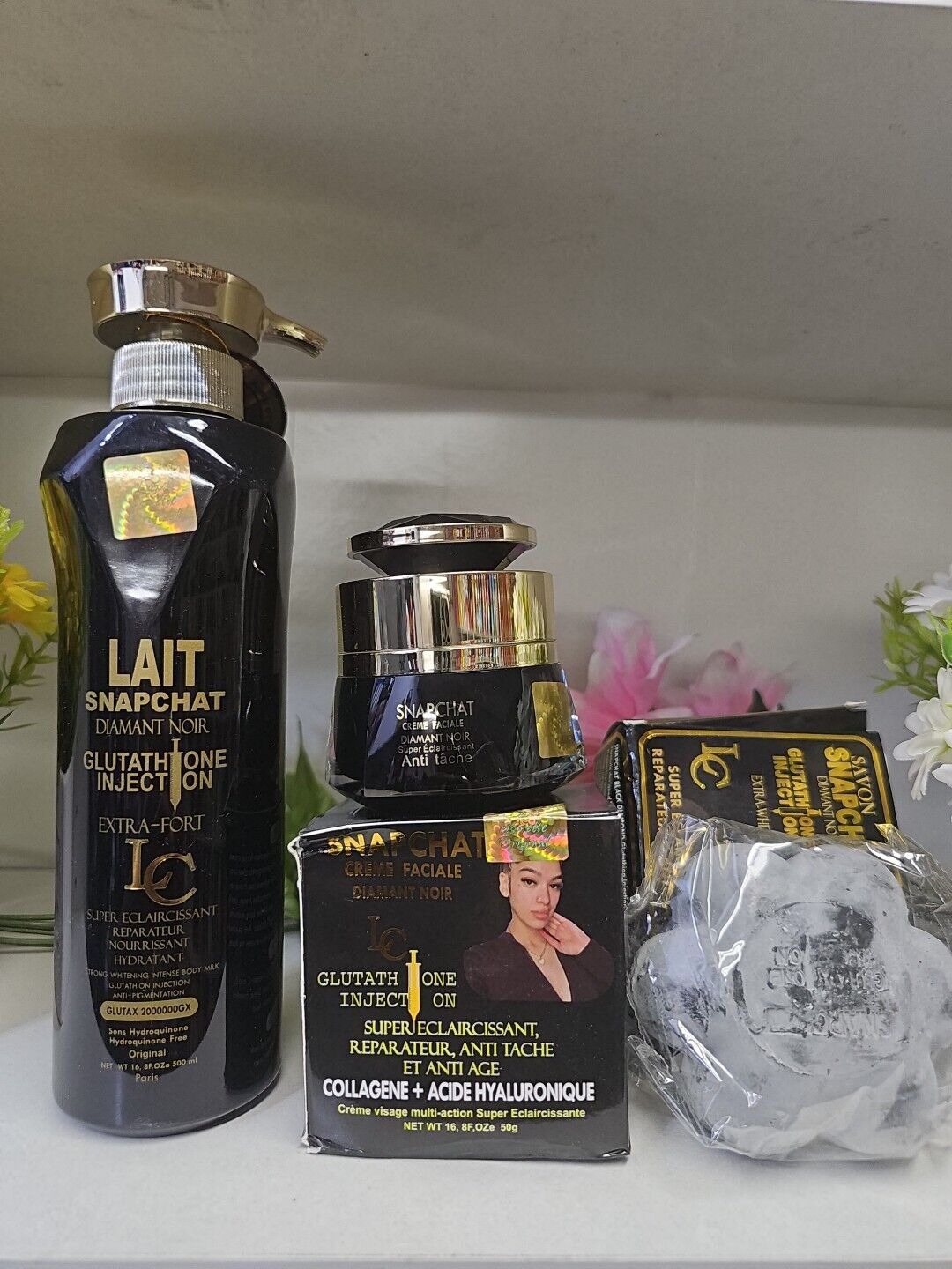 Lait snapchat Black Diamant Lotion Whitenizer Body Lotion,face Cream and Soap