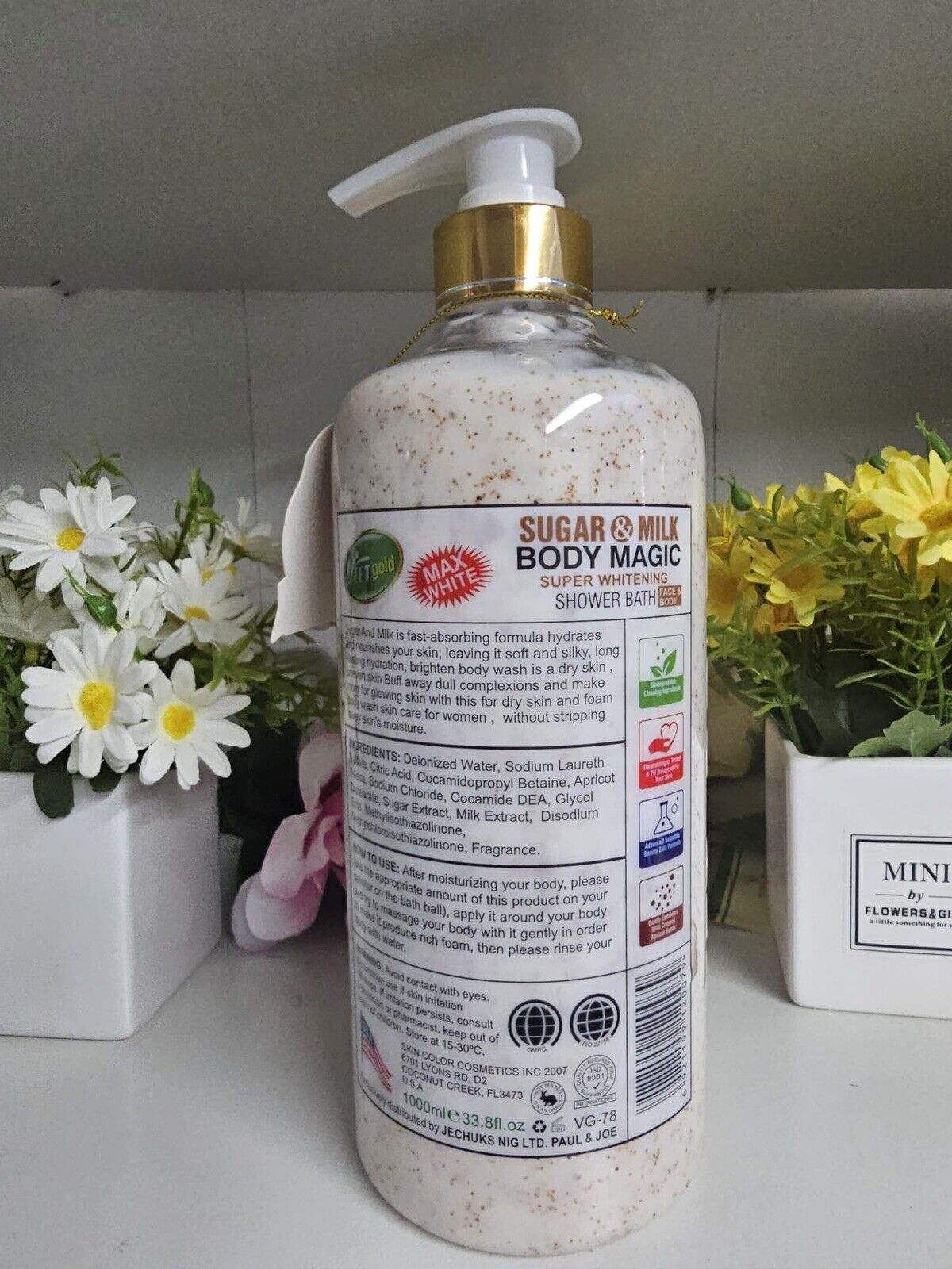Veet Gold Sugar And Milk Body Magic Super Whitening Shower Bath Gel Spf 45
