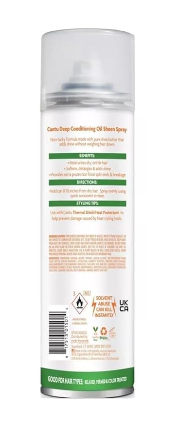Cantu Oil Sheen Deep Conditioning Spray with Shea Butter, 10 Ounce