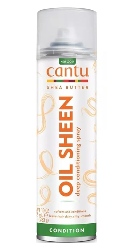 Cantu Oil Sheen Deep Conditioning Spray with Shea Butter, 10 Ounce