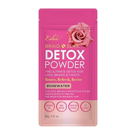 Esha Braid N Slay Detox Powder – (85g, 3 fl. oz. ROSEWATER)