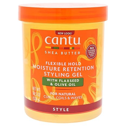Moisture Retention Styling Gel With Flaxseed and Olive Oil - Flexible Hold  - 18.5 oz Gel
