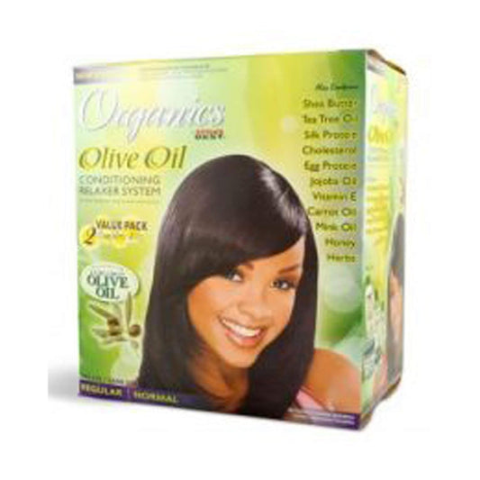 Africa's Best Organics Olive Oil Conditioning Relaxer System Regular 2 pack