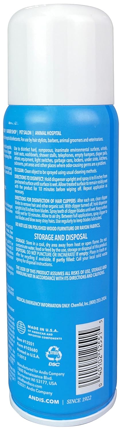 Andis 12551 Cool Care Plus 5-in-1 Clipper Blade Spray - 6 oz
