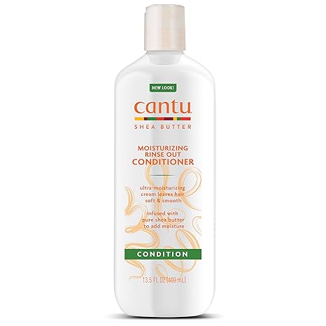 Cantu Moisturizing Rinse Out Conditioner with Shea Butter, 13.5 fl oz