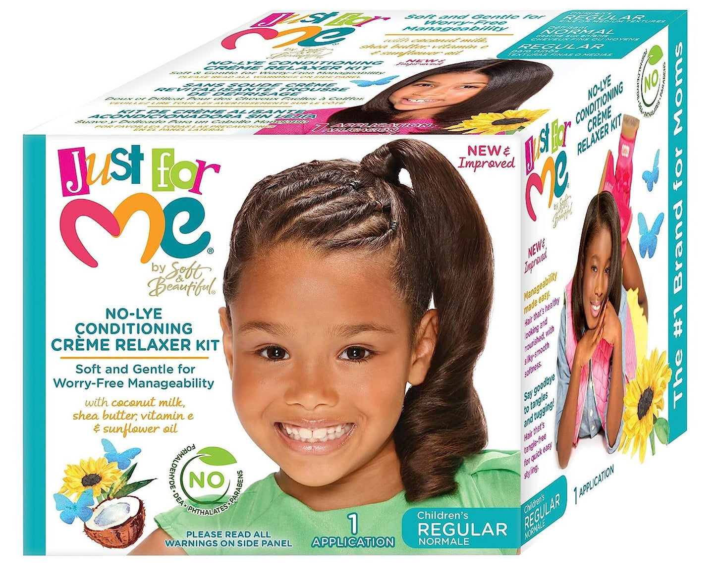 Just For Me No-Lye Conditioning Creme Relaxer Kit Regular