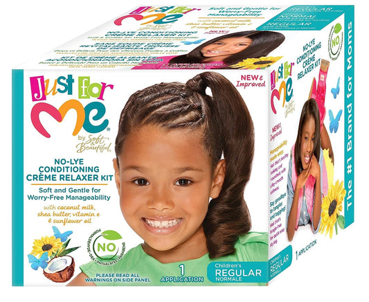 Just For Me No-Lye Conditioning Creme Relaxer Kit Regular