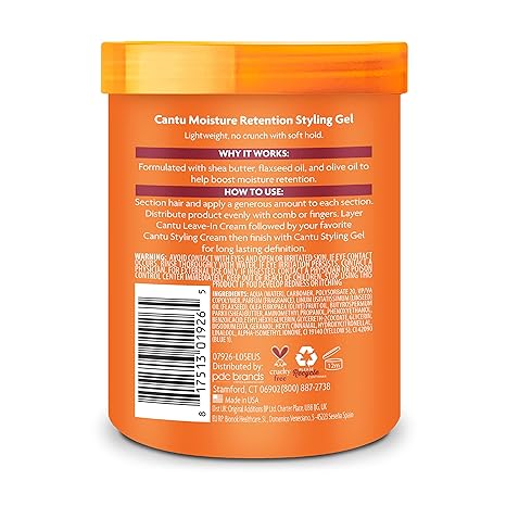 Moisture Retention Styling Gel With Flaxseed and Olive Oil - Flexible Hold  - 18.5 oz Gel