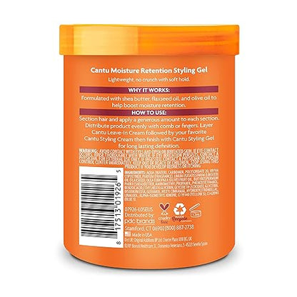 Moisture Retention Styling Gel With Flaxseed and Olive Oil - Flexible Hold  - 18.5 oz Gel