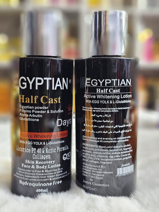 Egyptian half cast active whitening body lotion 400ml x2