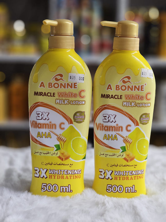 A Bonne miracle white c milk lotion 500ml x2