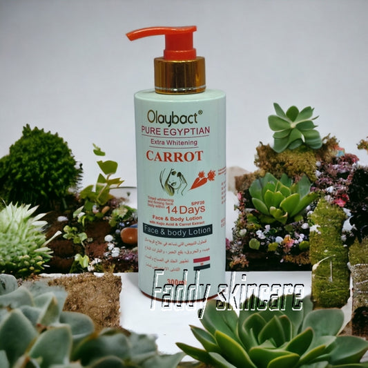 Olaybact pure egyptian carrot face & body lotion 300ml