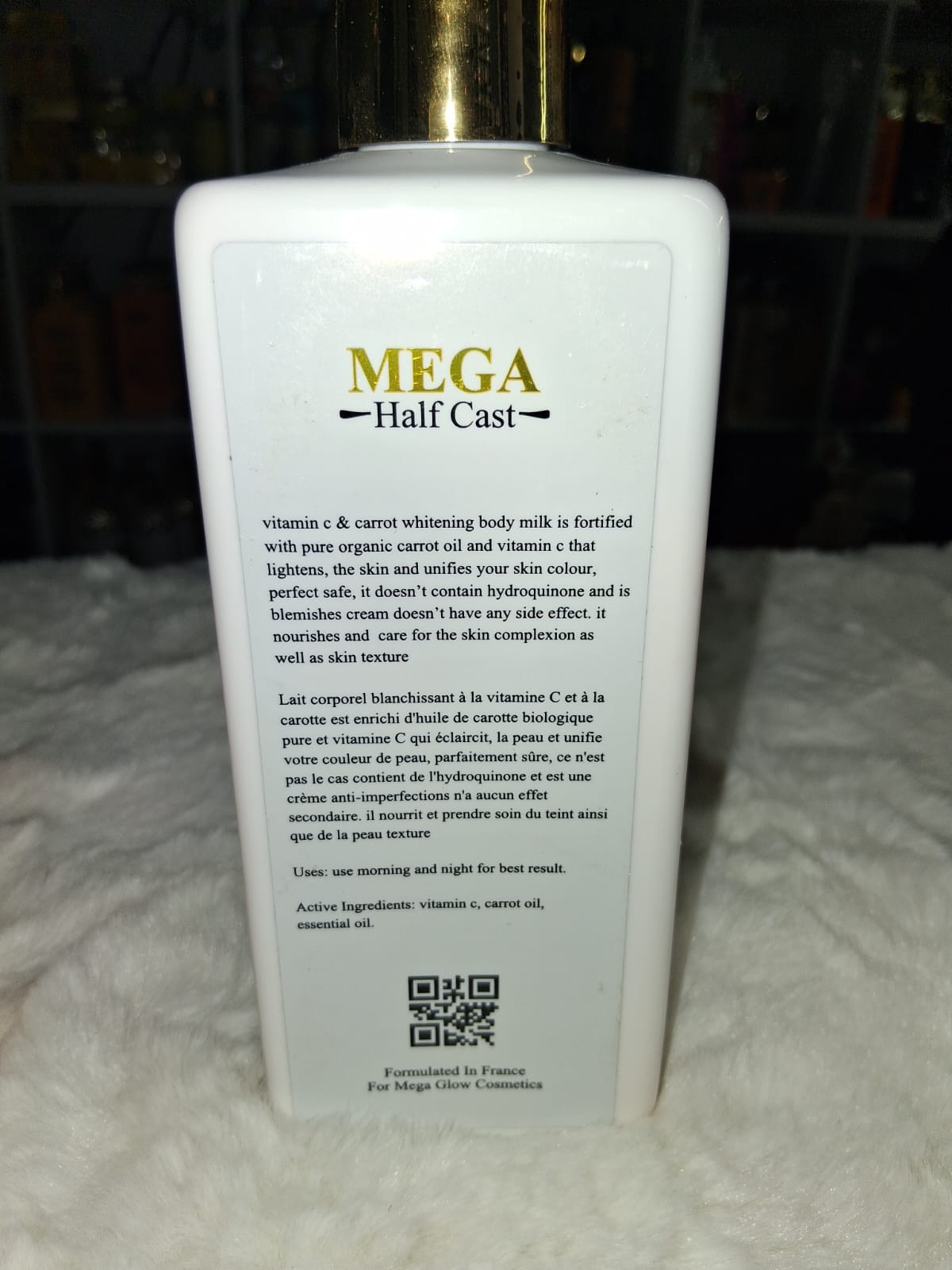 Mega half cast vitamin c & carrot whitening body milk 500ml