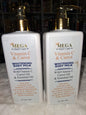 Mega half cast vitamin c & carrot whitening body milk 500ml x2