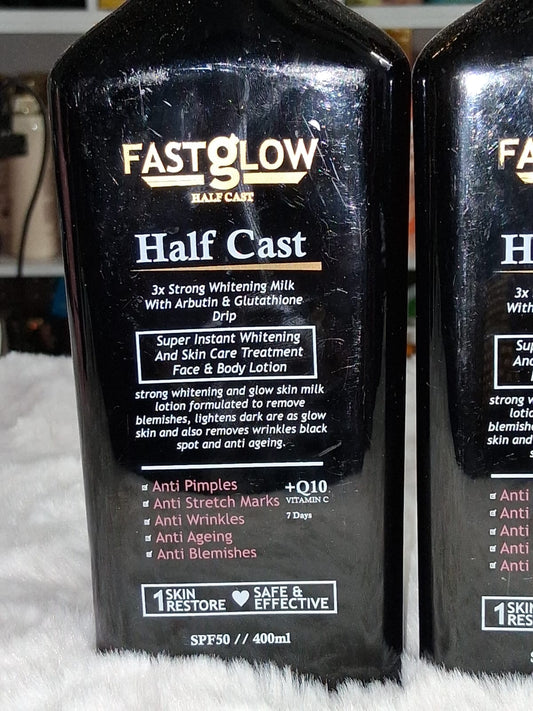 Fast glow half cast 3x whitening milk