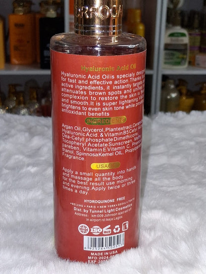 Morrocan argan hyaluronic acid body oil 300ml