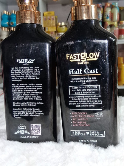 Fastglow half cast 3x strong whitening milk 400ml