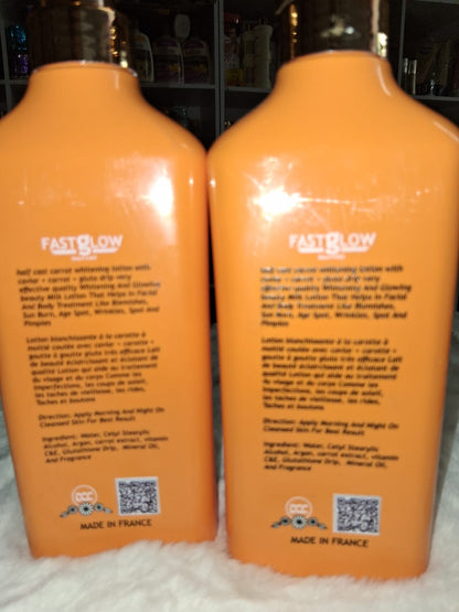 Fast glow half cast carrot milk whitening lotion x2