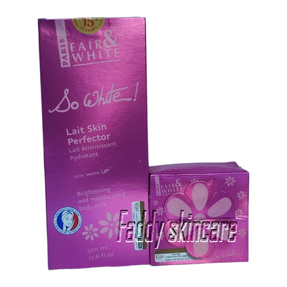 Fair & white so white body milk with soap