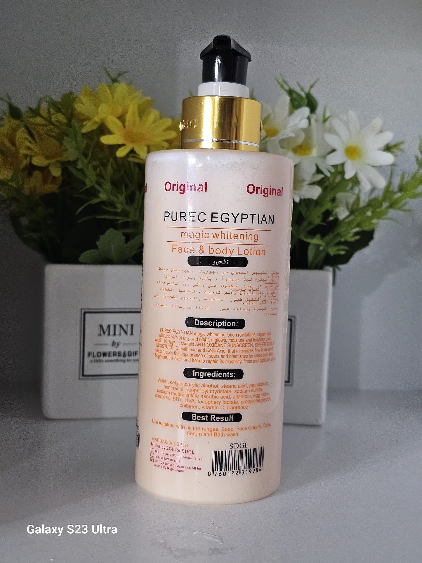 Purec egyptian magic whitening face & body lotion