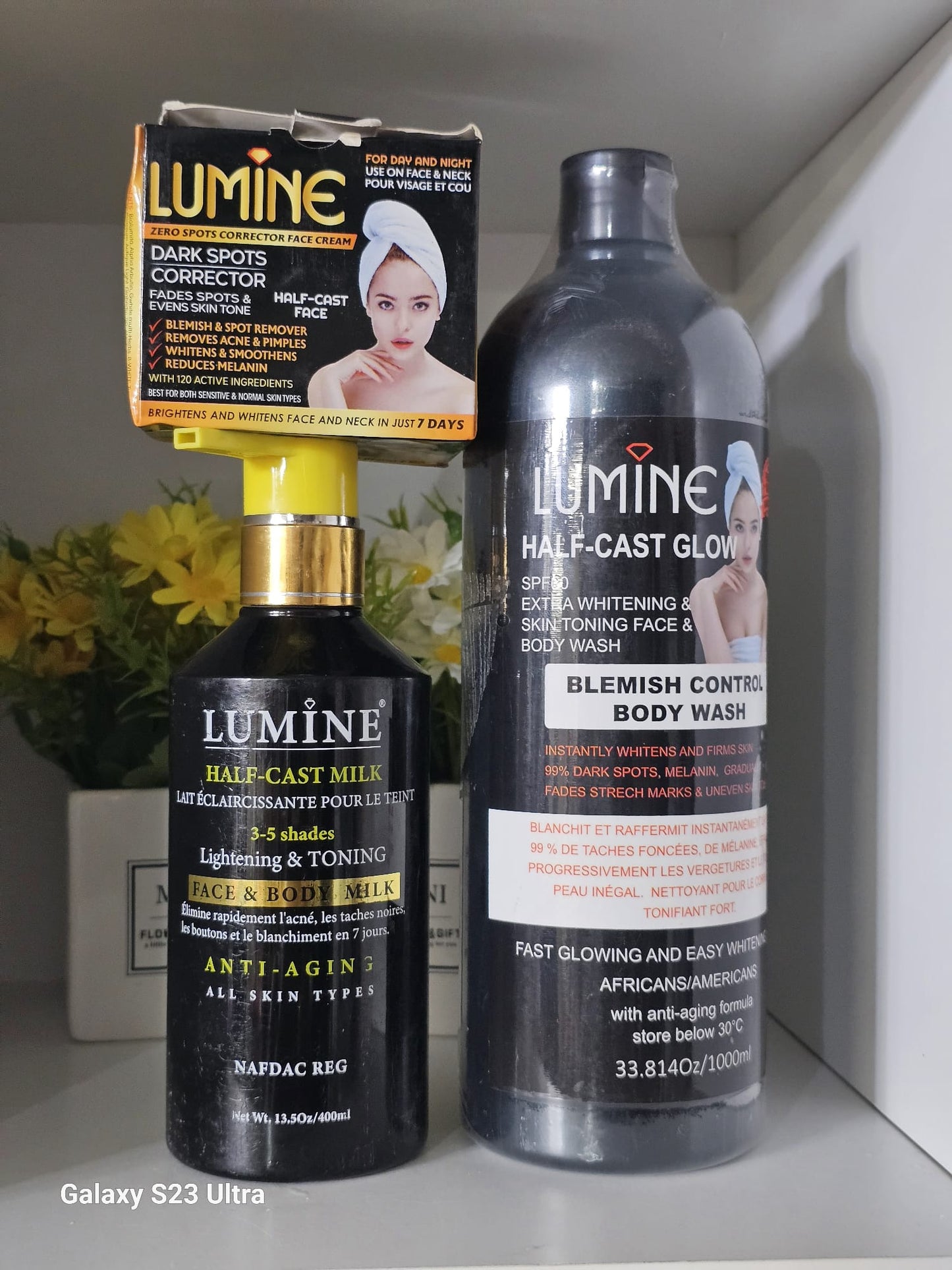 Lumine half cast face & body milk with body wash & face cream