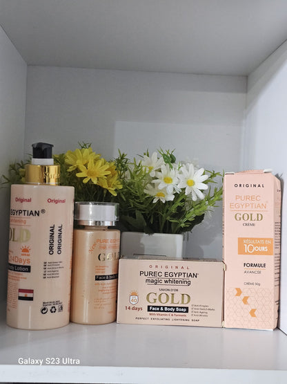 Purec egyptian magic whitening lotion with serum, soap & advanced cream