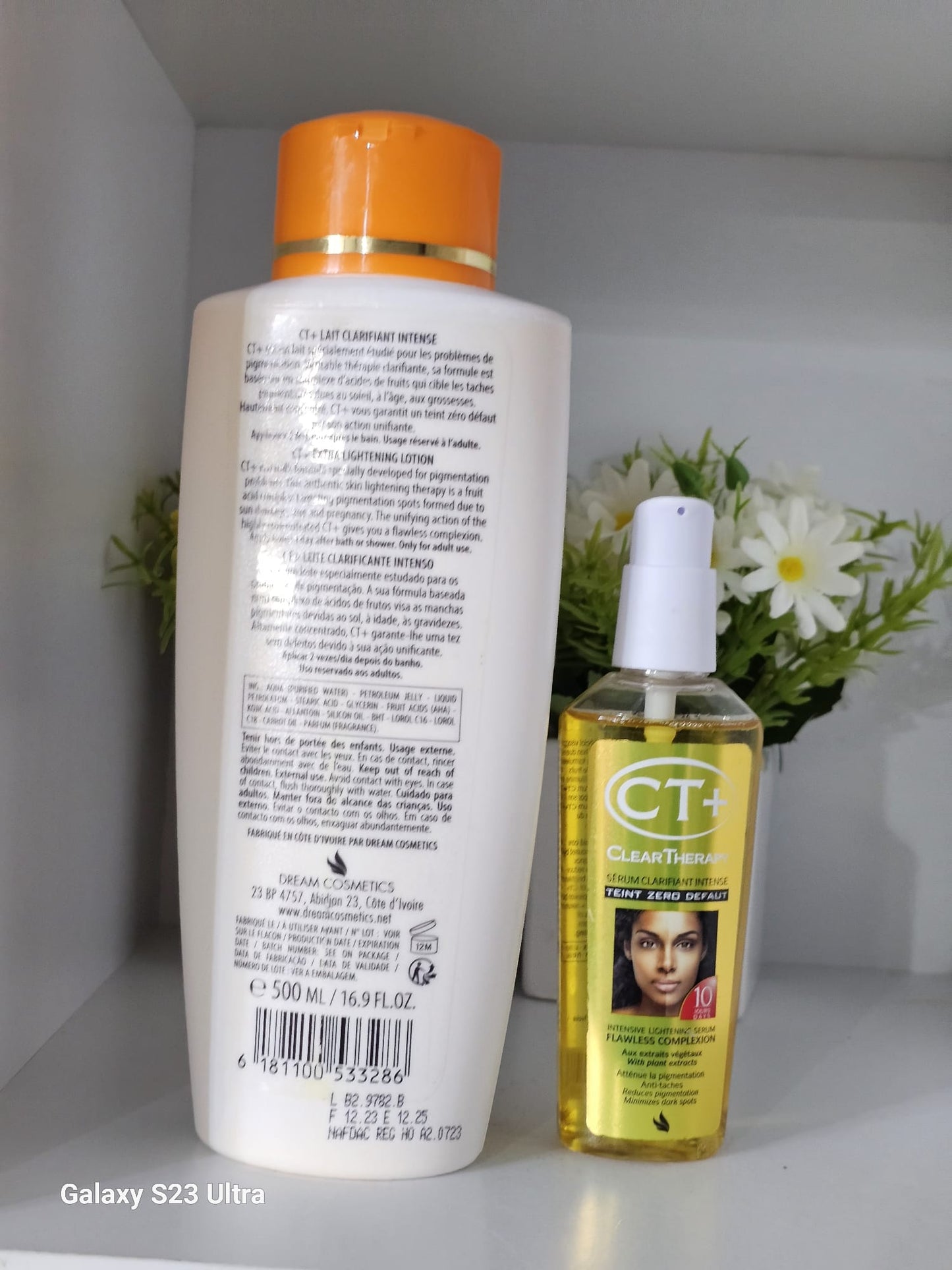 Ct+ clear therapy extra lightening lotion with serum 500ml