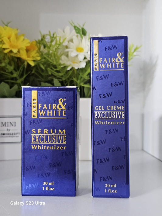 Fair & white exclusive cream gel 30ml with serum 30ml