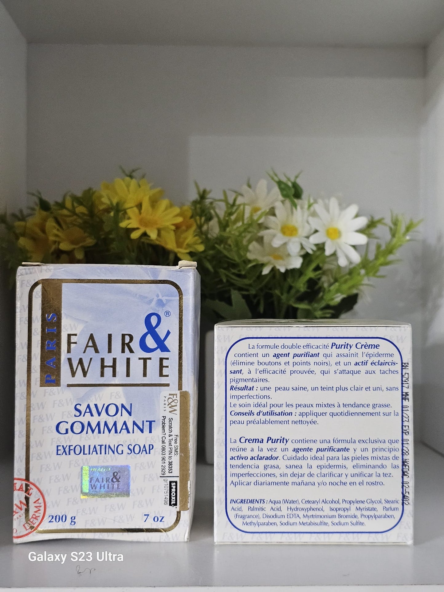 Fair & white paris exfoliating soap 200g with fade cream 200ml