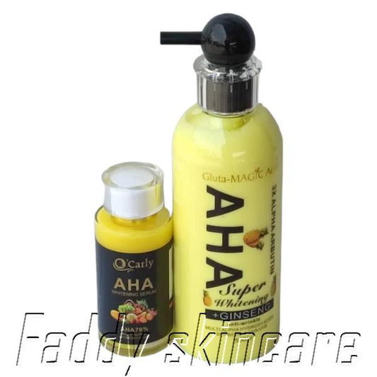 O'Carly AHA Whitening Serum + AHA Super Whitening Ginseng