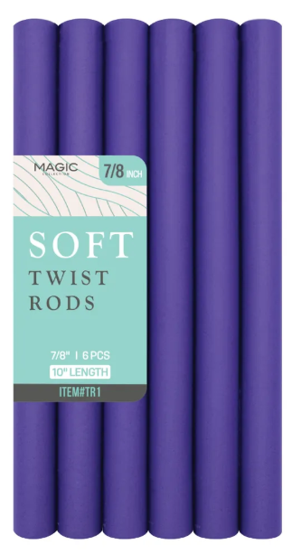 Twisted Foam Hair Roller (7/8") - 6 pcs