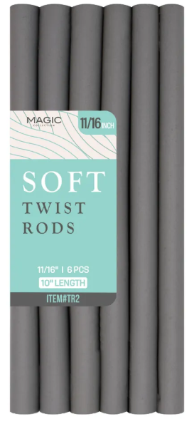 Twisted Foam Hair Roller (11/16") - 6 pcs