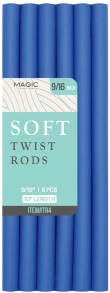 Twisted Foam Hair Roller (9/16") - 6 pcs